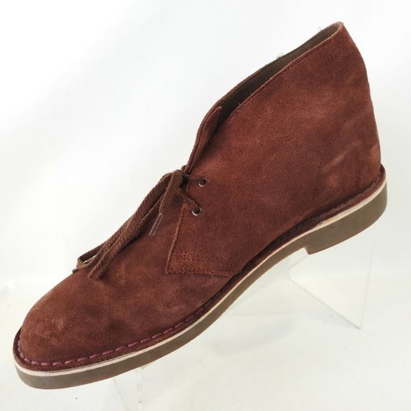 Clarks Size 10.5 M Maroon Suede Chukka R2 C23 main image 6